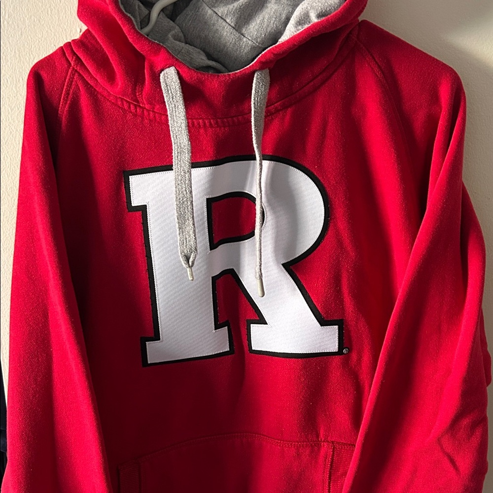 Rutgers Red Hoodie with Large 'R' Logo